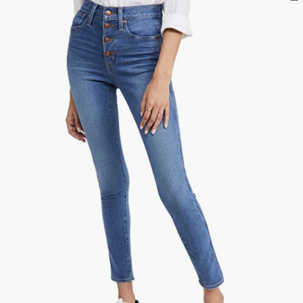 Madewell Women's 10'' High Rise Skinny Button Front Jeans sz 29